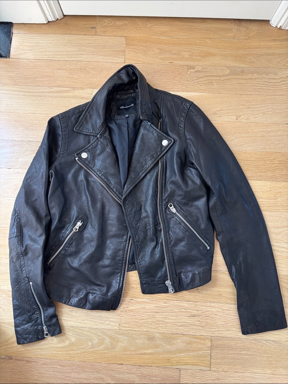 Madewell The Washed Leather Motorcycle Jacket